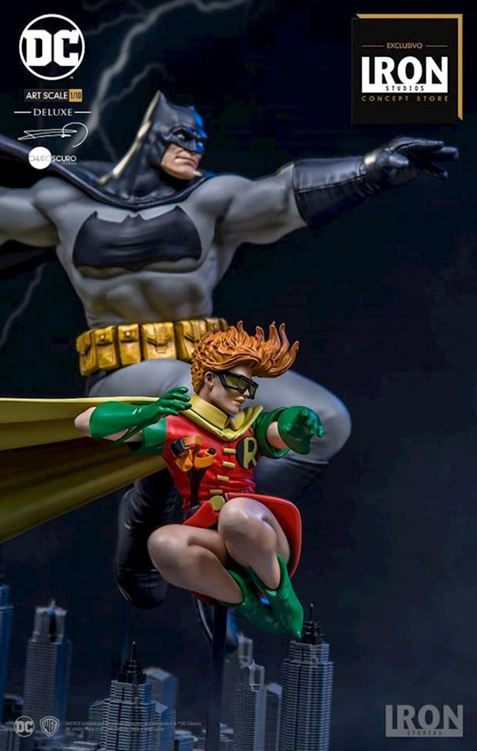 Statue Batman & Robin Deluxe By Frank Miller - The Dark Knight Returns - Art Scale 1/10 - Iron Studios - Image 5