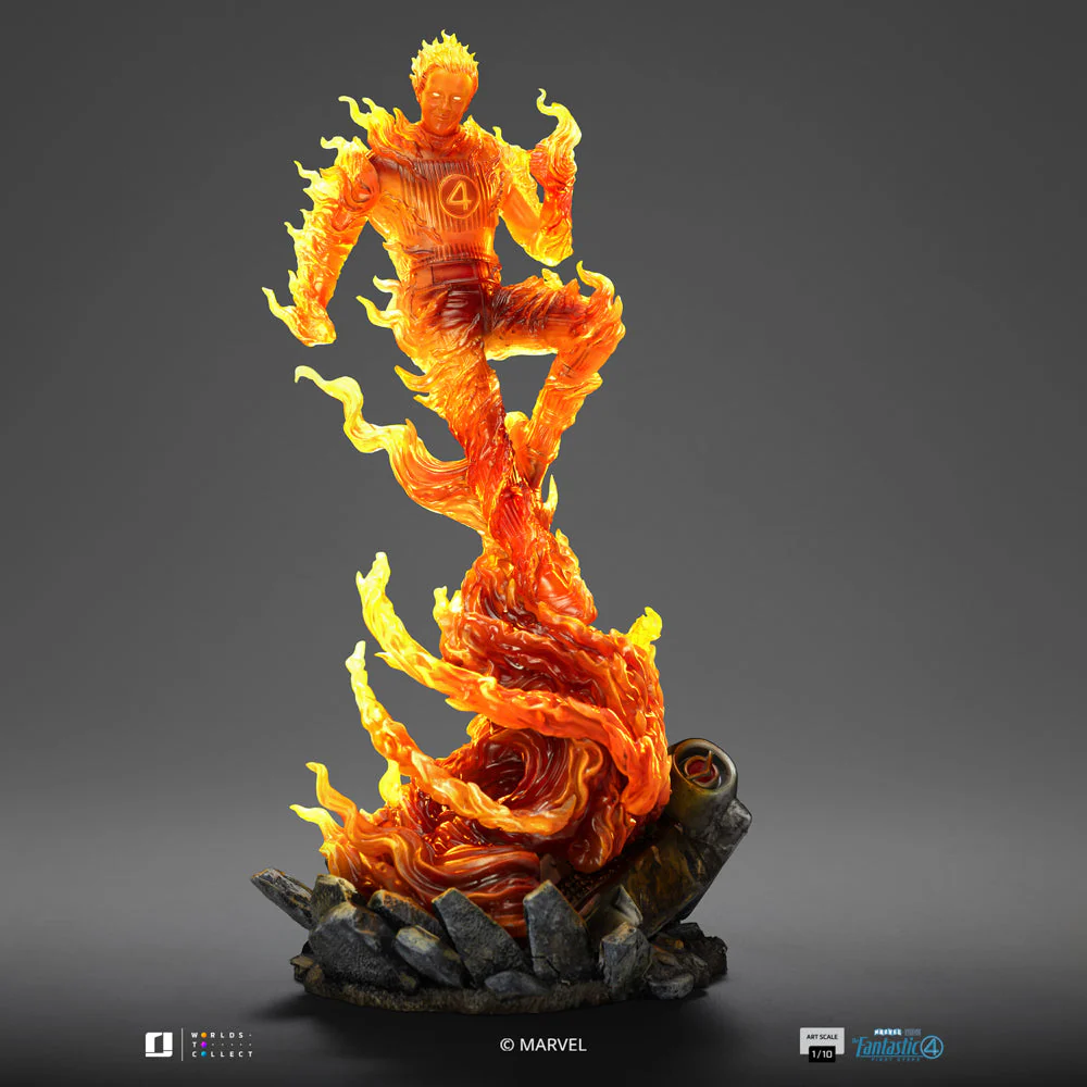 Statue Human Torch - The Fantastic Four: First Steps - Art Scale 1/10 - Iron Studios - Image 4