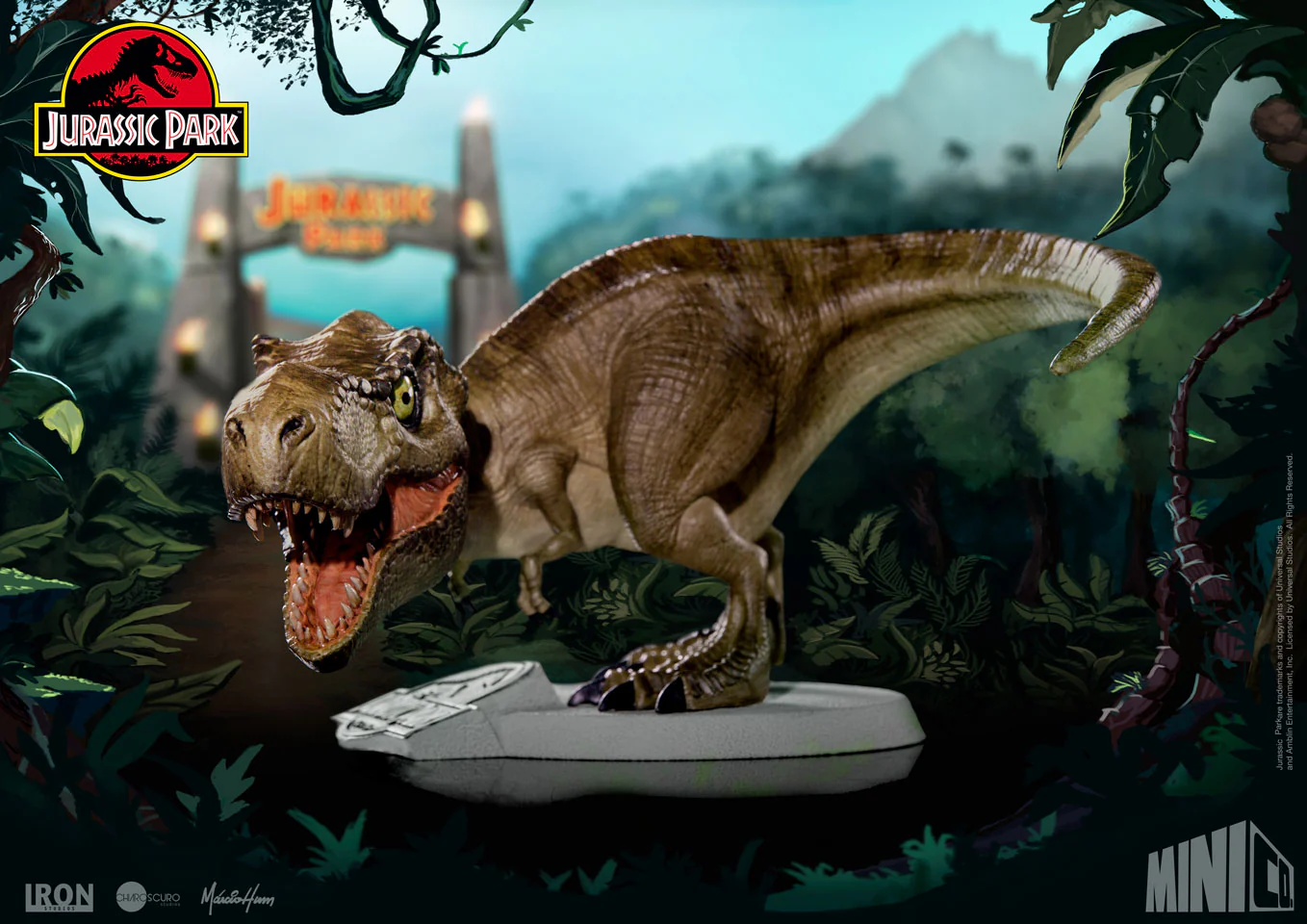 Statue Tyrannosaurus Rex - Jurassic Park - MiniCo - Iron Studios - Image 5